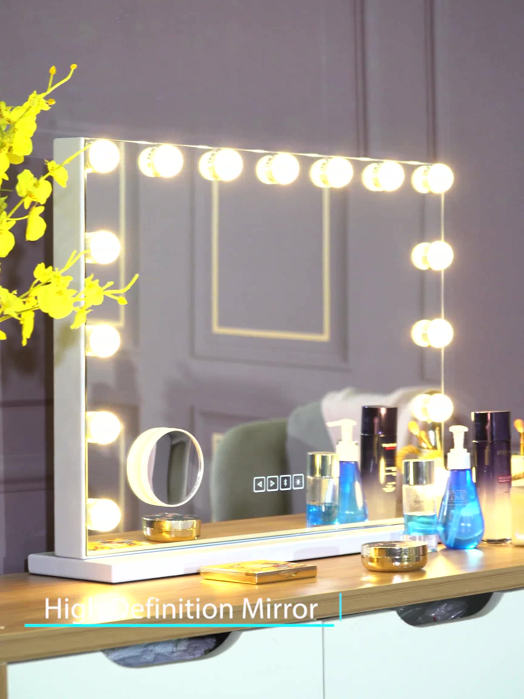 Hansong Wall Mounted Vanity Led 15 Bulb Mirror Light Kit For Makeup