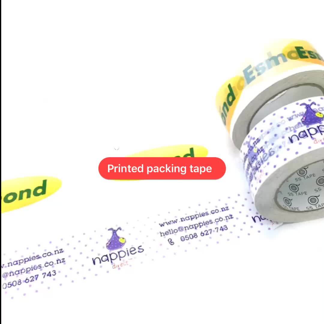 Free Shipping Transparent Custom Logo Bopp Adhesive Packing Printing