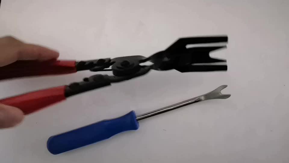 4inchs 2pcs Set Car Door Card Panel Trim Upholstery Remover And Clip Removal Pliers Pry Tool Set