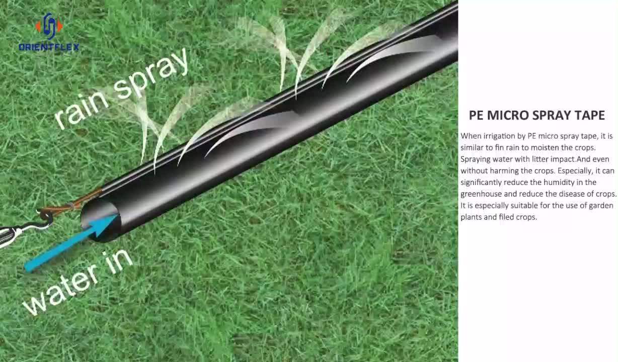 16mm Lay Flat Poly Raw Material Micro Rain Spray Tape Hose Drip Water Irrigation Hose Tube Pipe