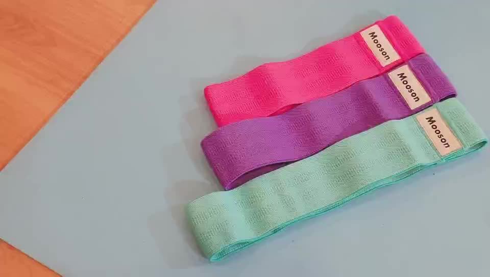 Fabric Cloth Sports Resistance Bandscustom Fitness Exercise Elastic Gym