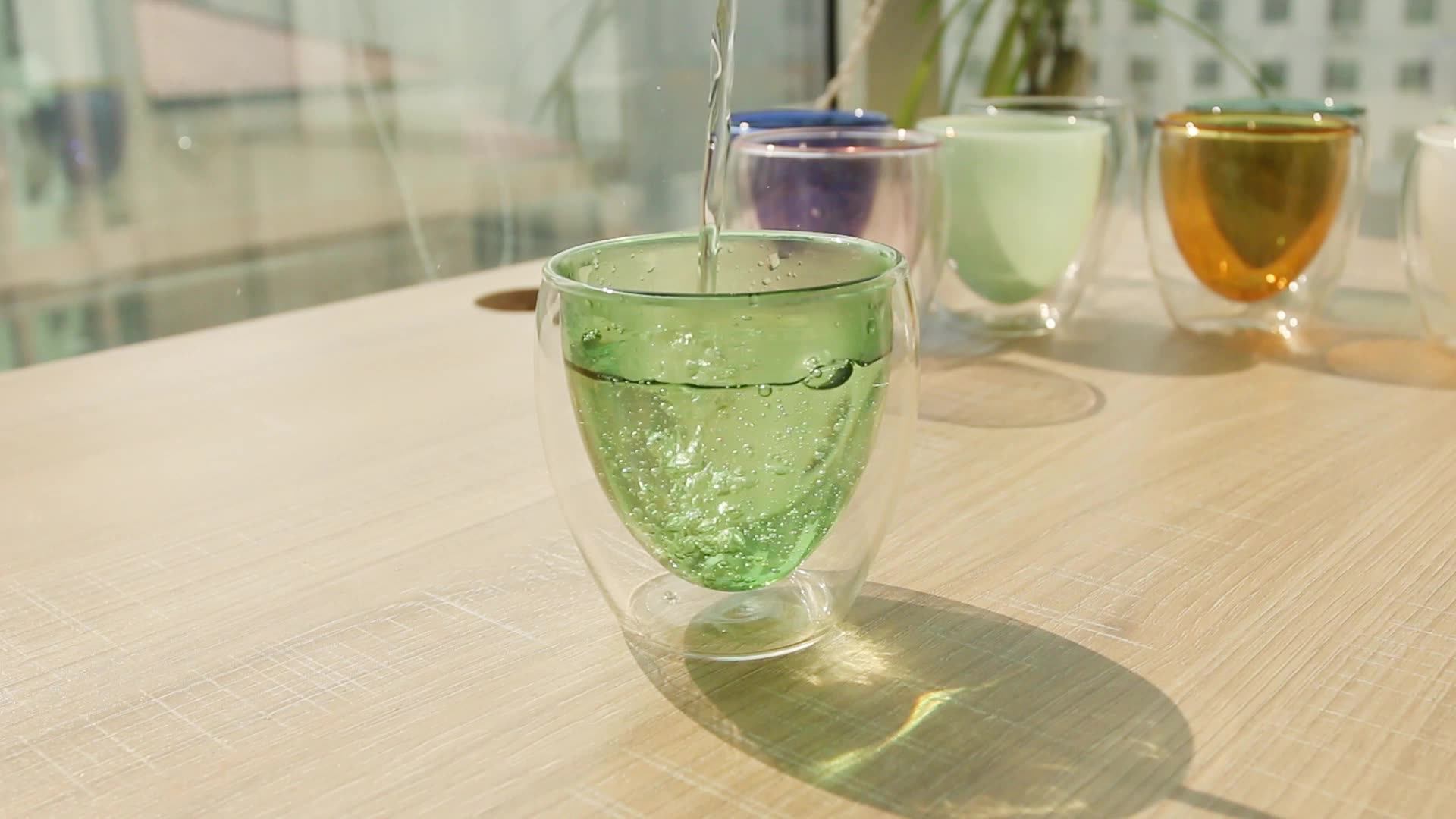 Good Quality Yogurt Cup Glass Innovation Hand Blown Borosilicate Double