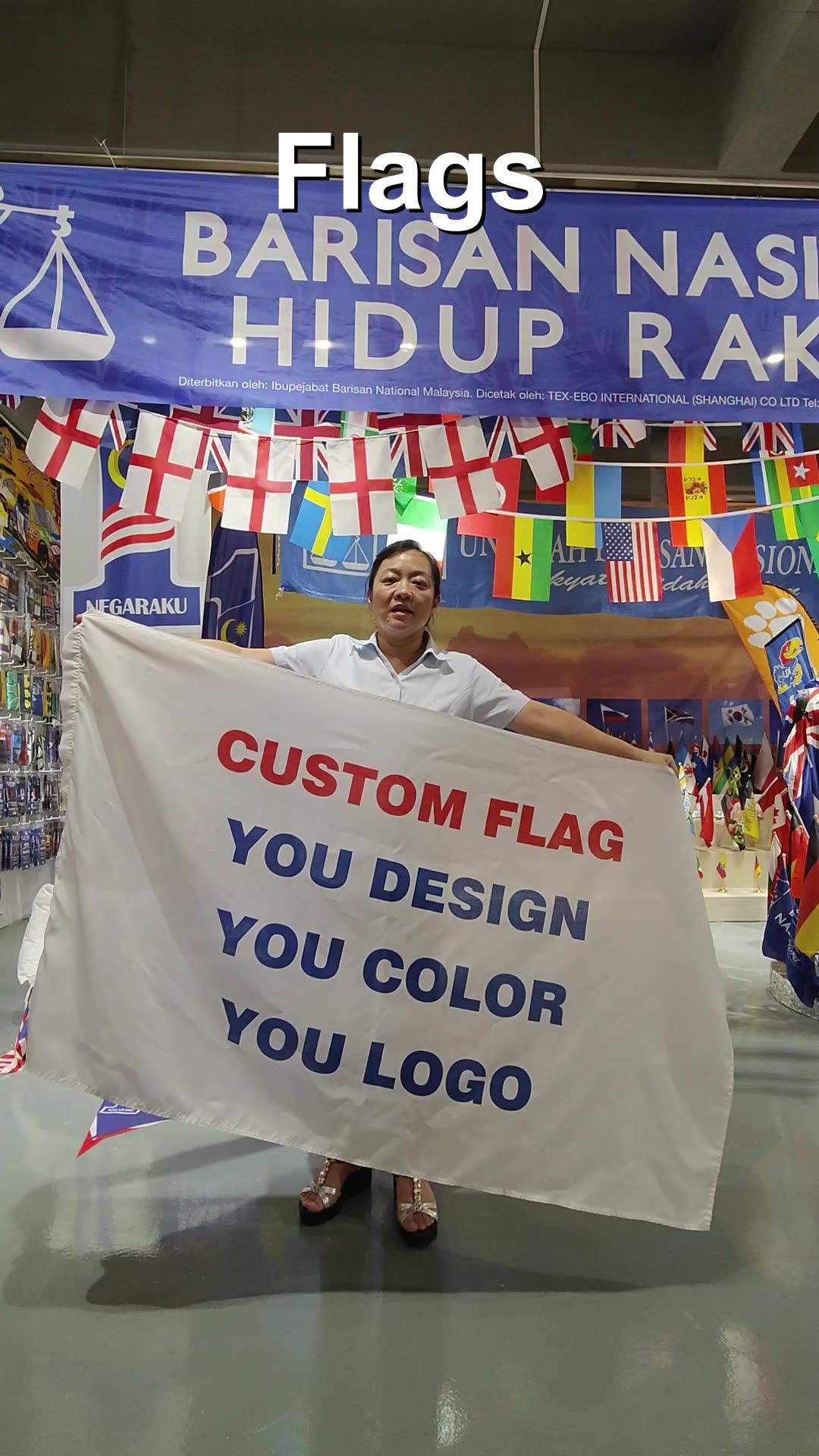 Double Sided Flag 3x5ft Custom Digital Printing Blank Logo Banner