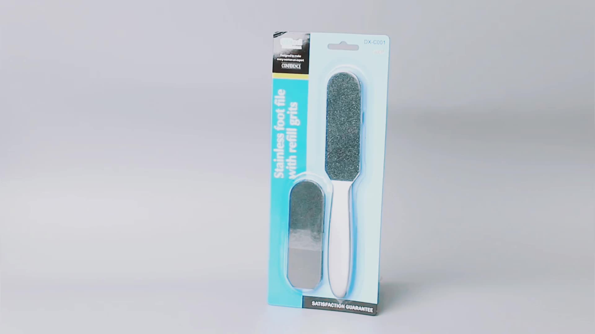 Metal Foot File With Refill Grits Stainless Steel Pedicure Callus