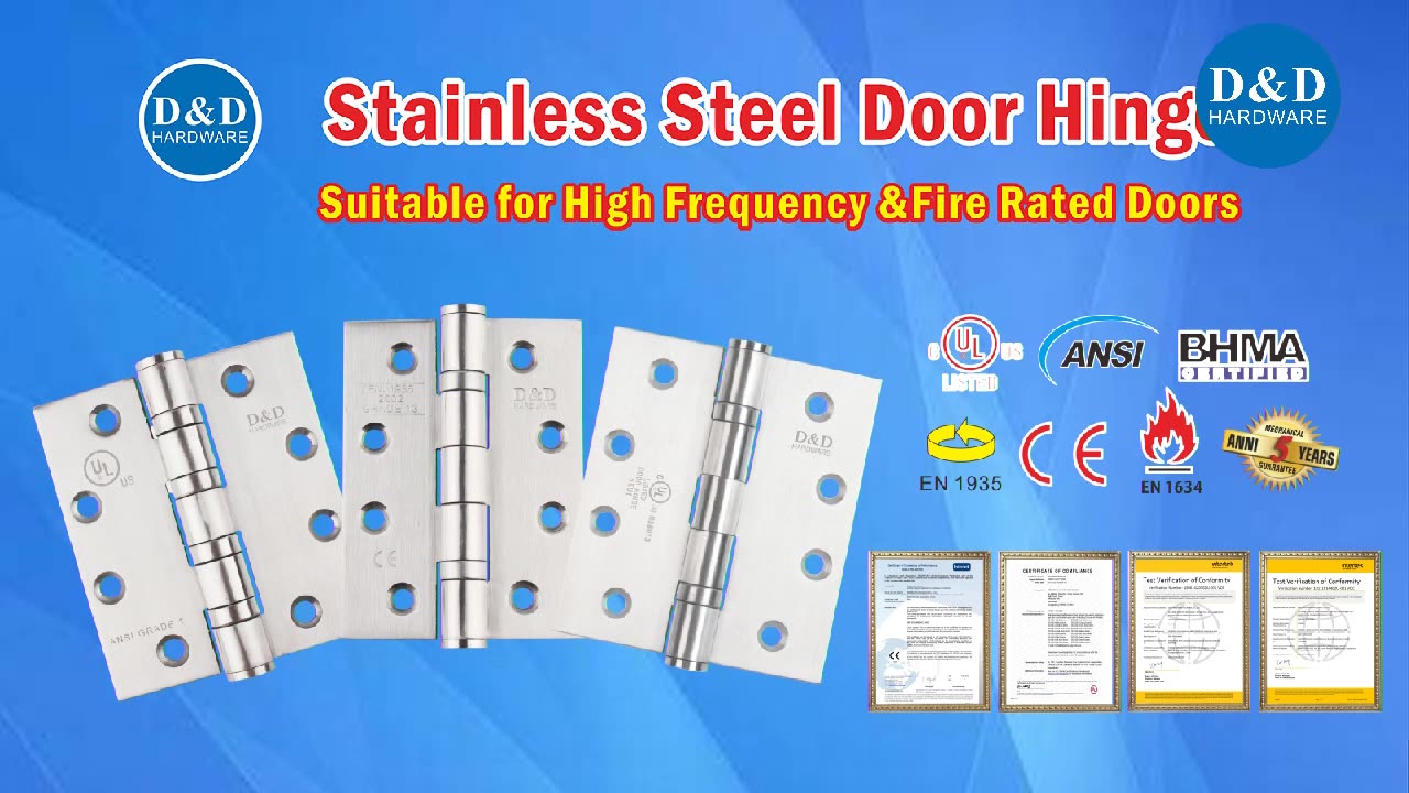 Stainless Steel 304 Spring Bathroom Door Hinge For Washing Room Door