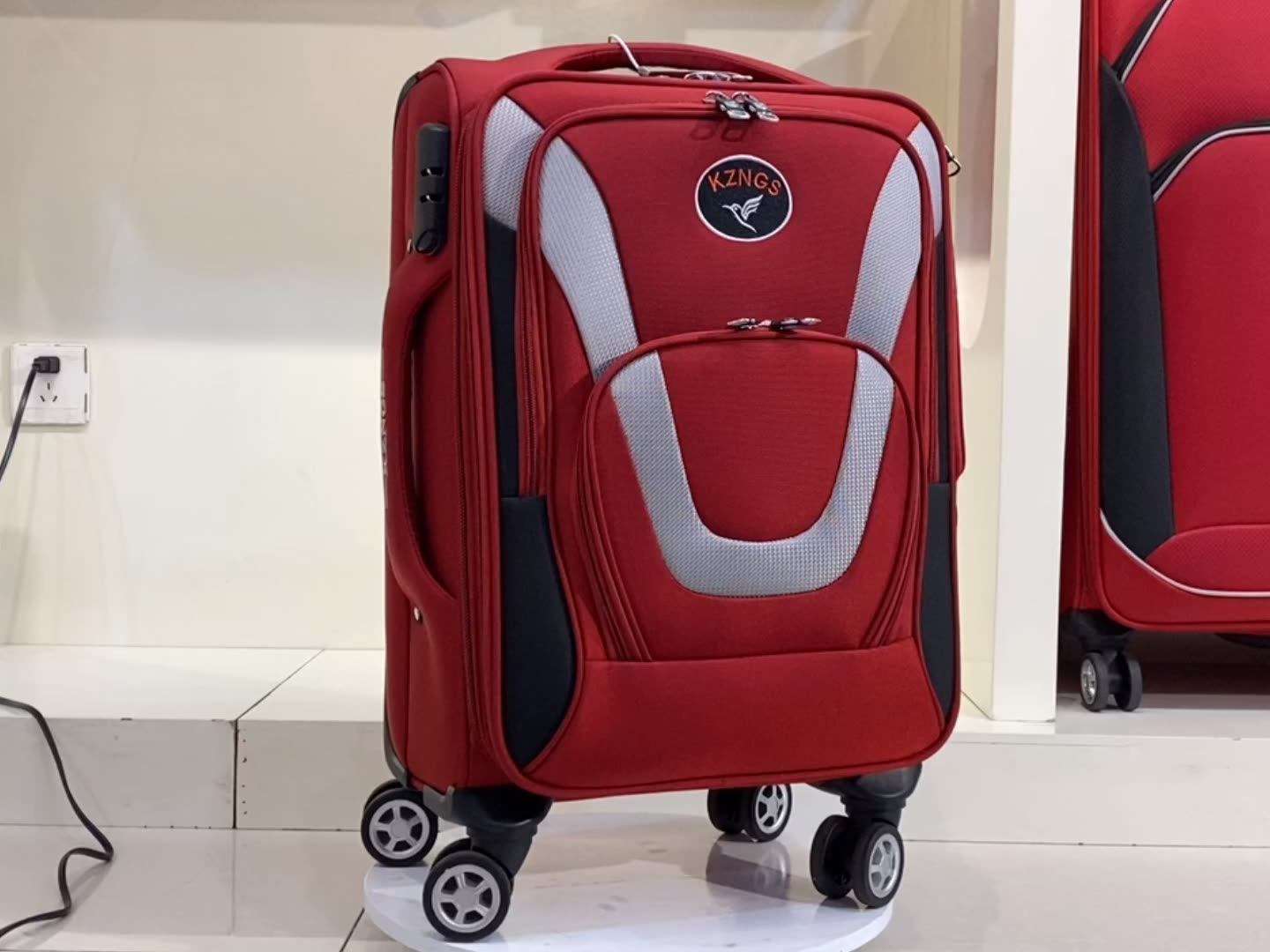 Fabric Embroidery Travel Luggage Bags Sets Factory Price Trolley