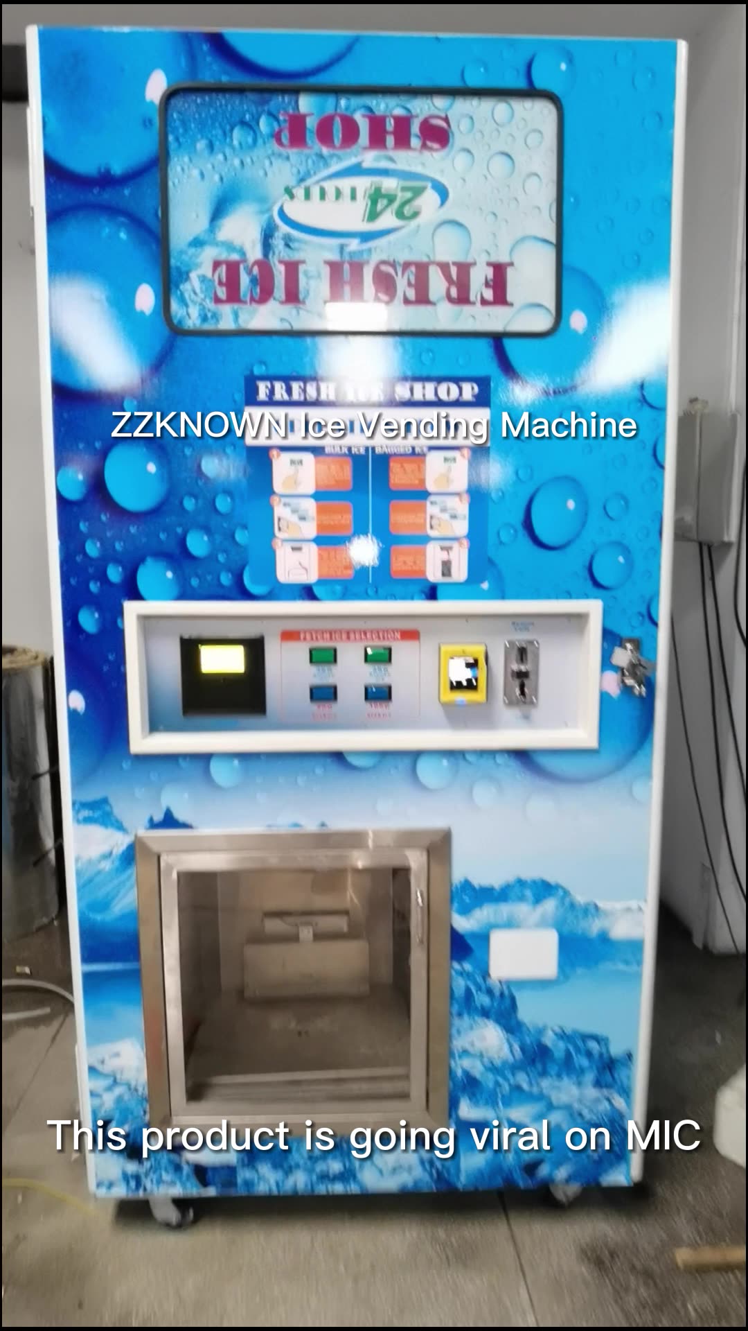 24 Hours Selfservice Ice Vending Machine For Bagging And Sealing Ice