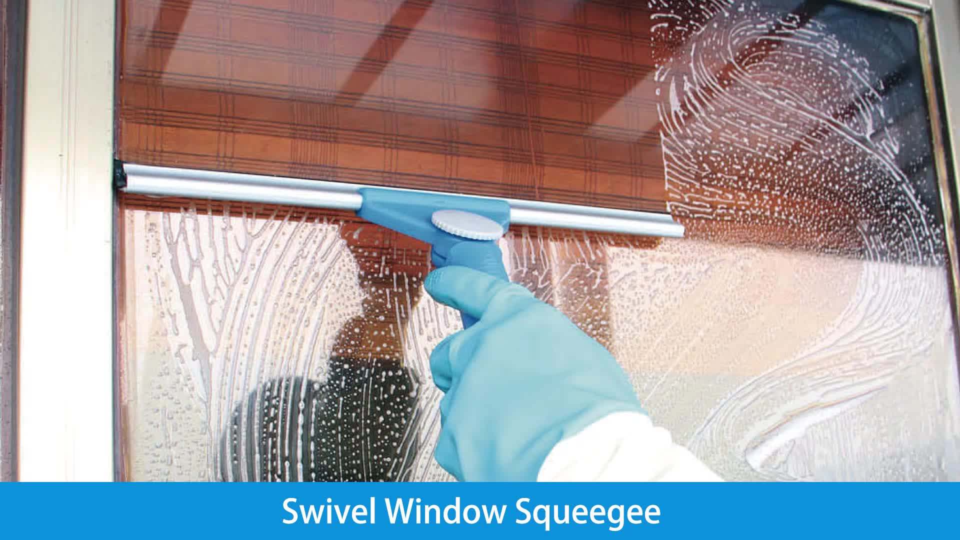 Swivel Window Squeegee Glass Cleaner Window Cleaning Wiper 35cm Long