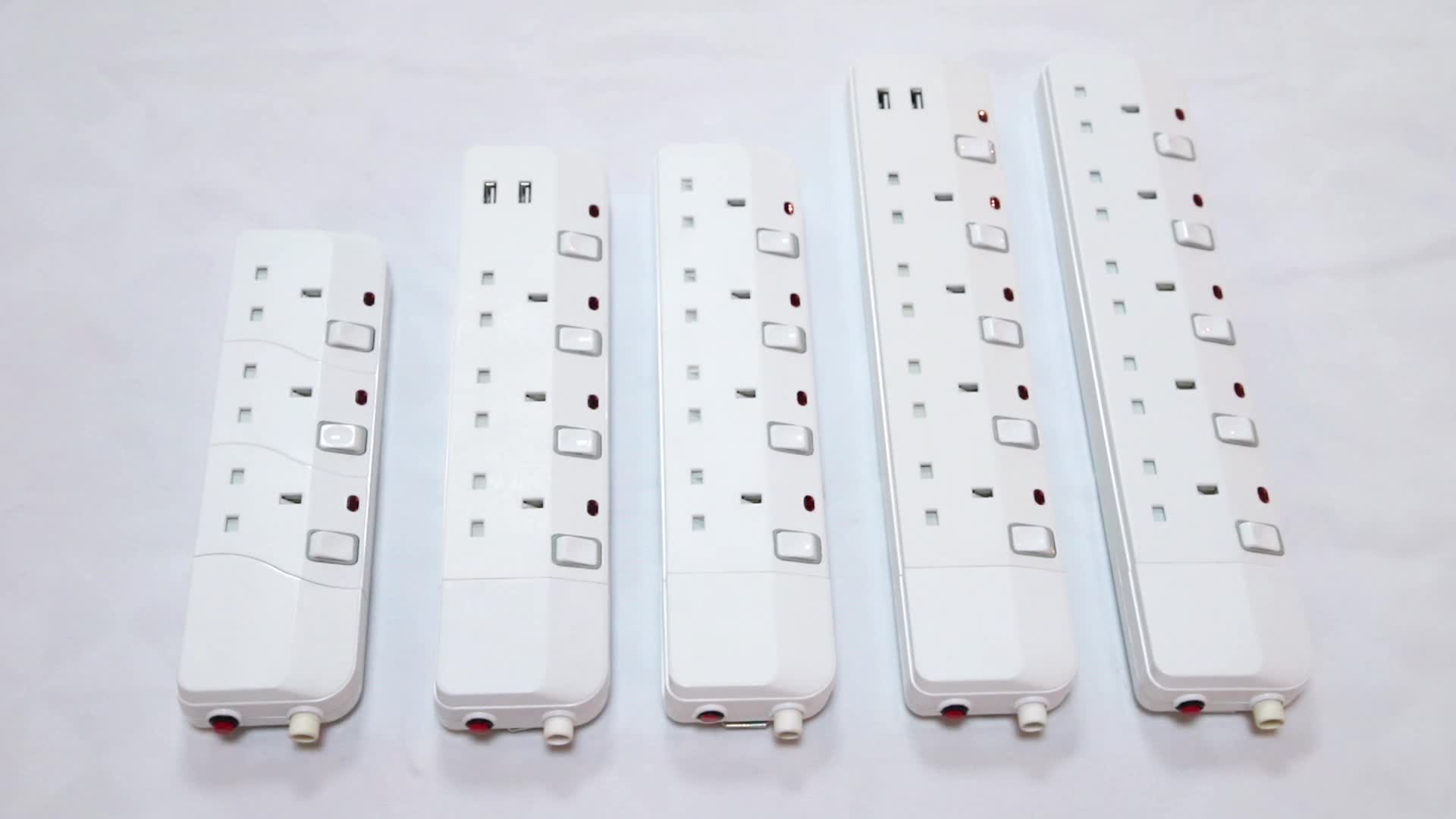 Customized Electrical Power Uk Plug Extension Cables Sockets With