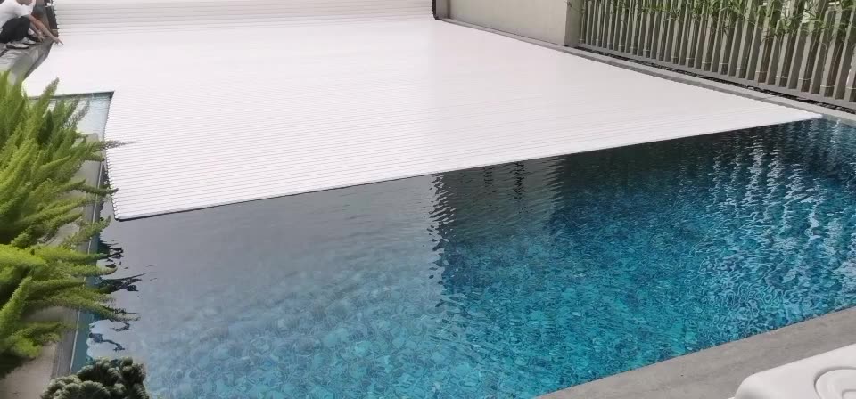 Polycarbonate Hard Plastic Motorised Automated Pool Cover For A New