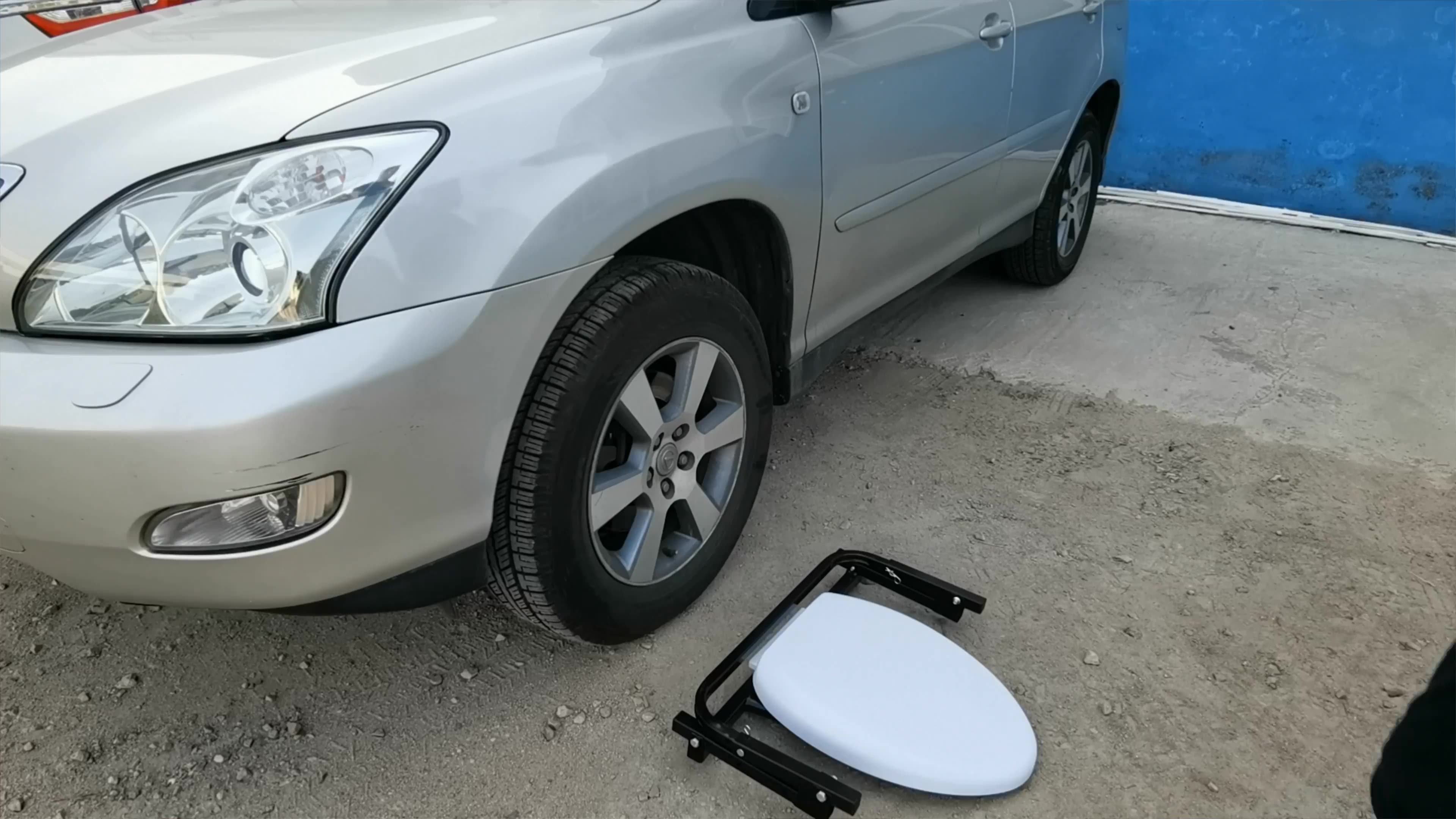 Outdoor Portable Moving Toilet For Car Wheel Step Travel Outdoor