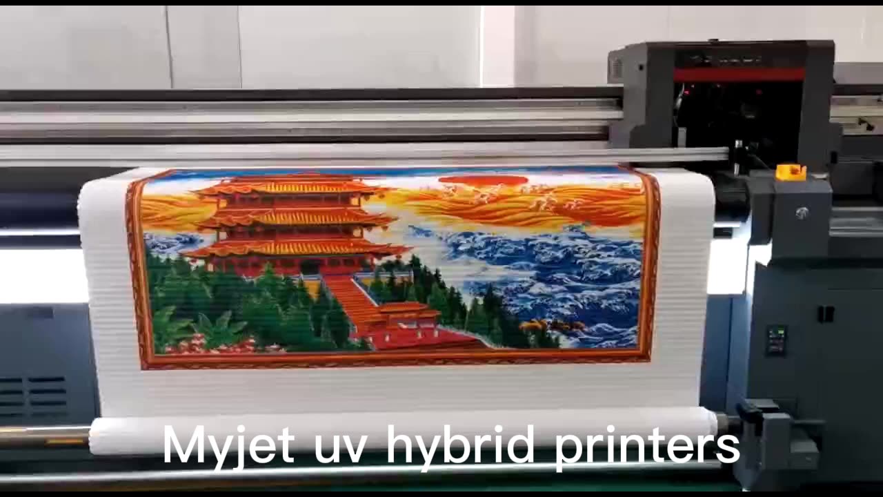 2580 Uv Hybrid Printer With Ricoh Gen5 Gen6 Cmyk White Ink Emboss 2.5m
