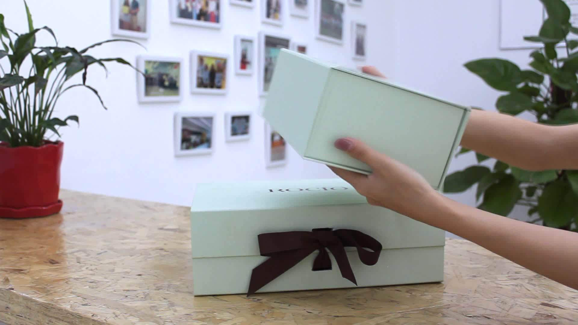 Alibaba Wholesale Luxury Custom Wedding Cardboard Paper Gift Box Craft Paper With Ribbon Buy