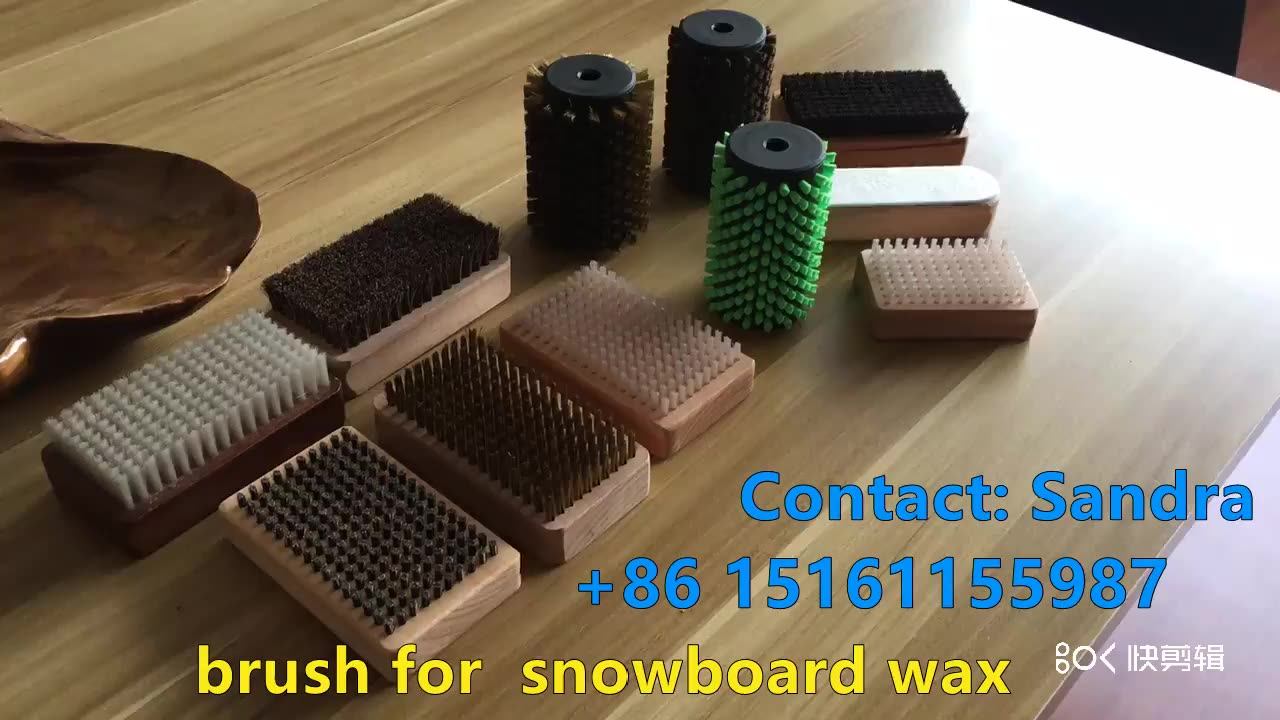 Ski Tuning Tools Nylon Horse Hair Brass Bristle Snowboard Ski Wax Brush