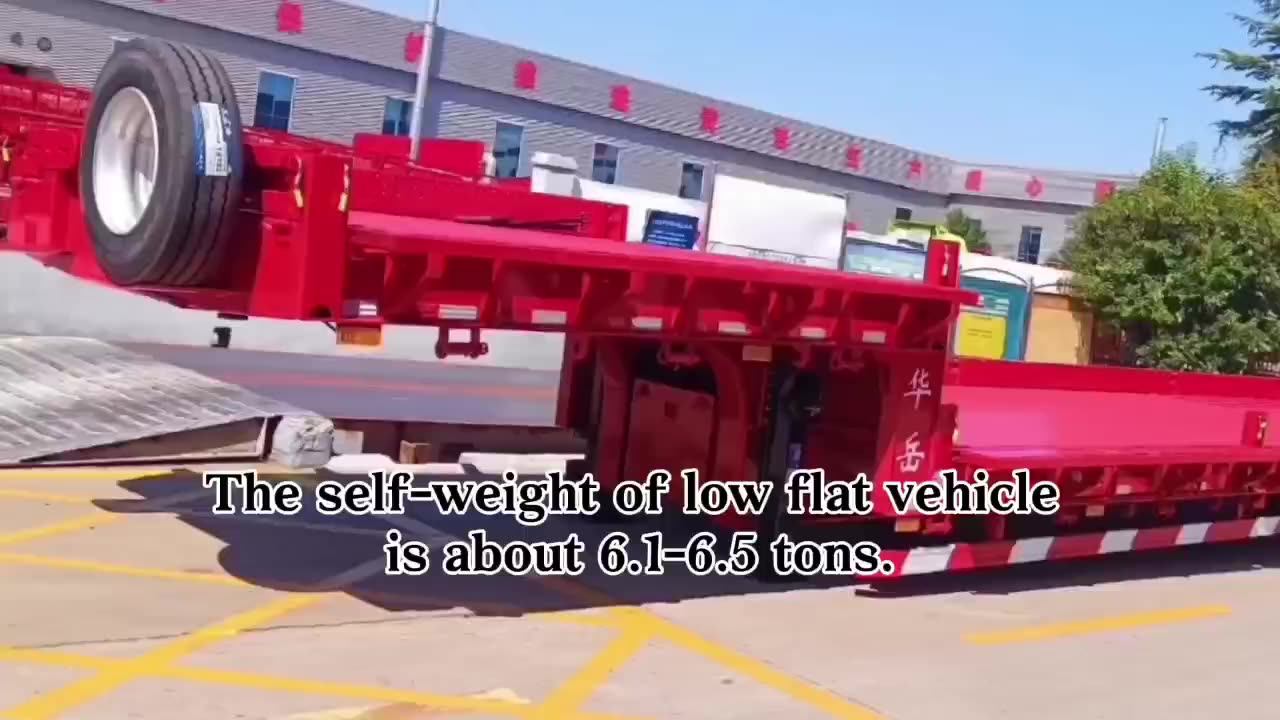Multiaxis High Quality Lowboy 40ton Low Bed Semi Trailer For Sale