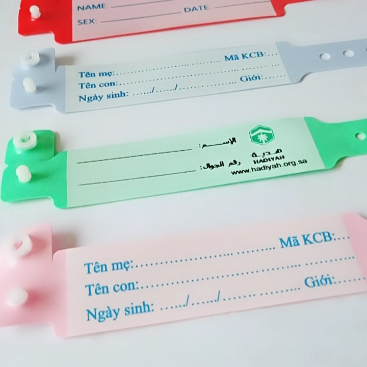 Custom Writable Vinyl Wristband Disposable Medical Plastic Hospital Id