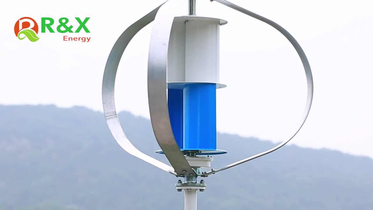 Low Speed Vertical Axis Wind Generator 400w With Charge Controller