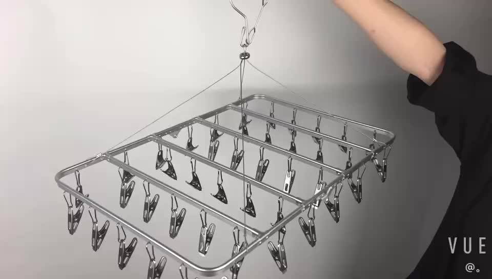 Foshan Wholesale Aluminum Wall Mounted Clothes Horse Drying Rack For