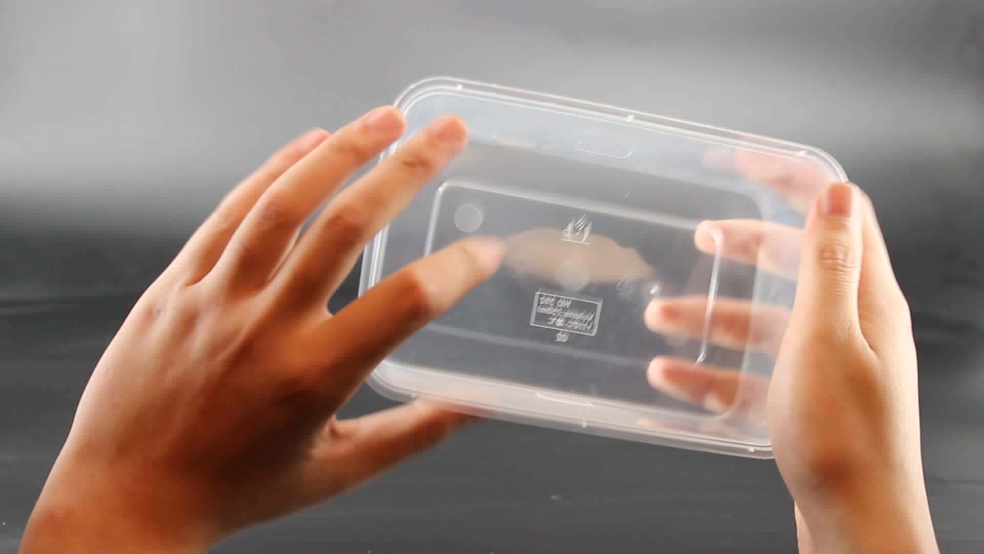 1500ml Big Food Storage Box Rectangle Disposable Food Container 1500ml