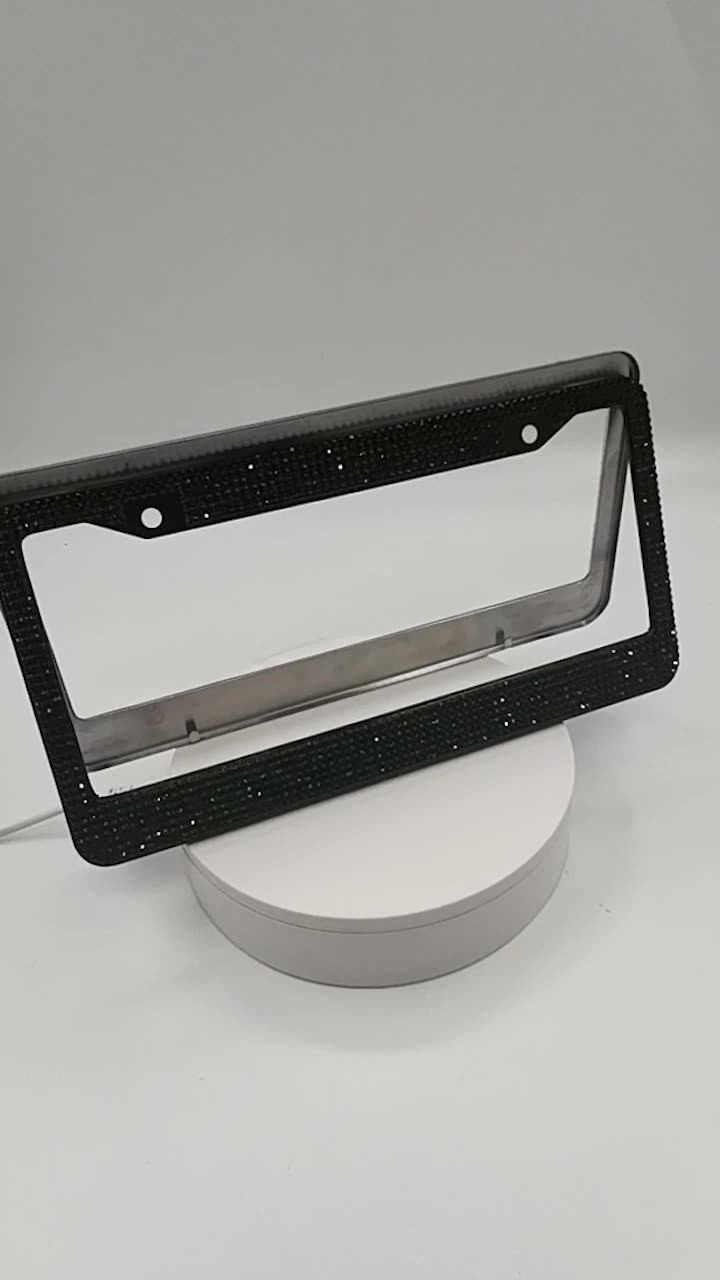 Bling License Plate Frame Luxury Handmade Glitter Rhinestone Crystal