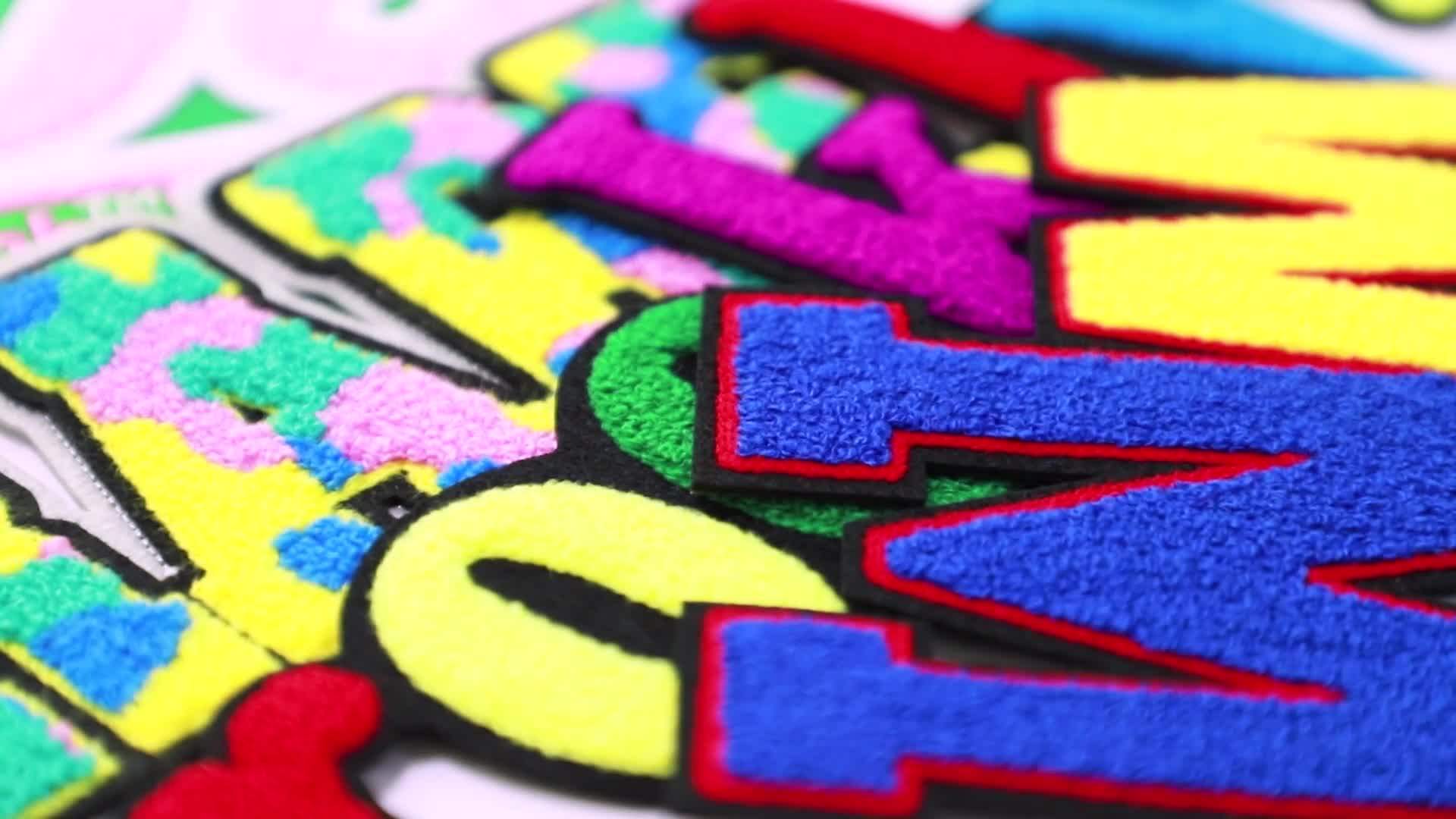 Custom Chenille Towel Greek Letters,College Embroidered Chenille