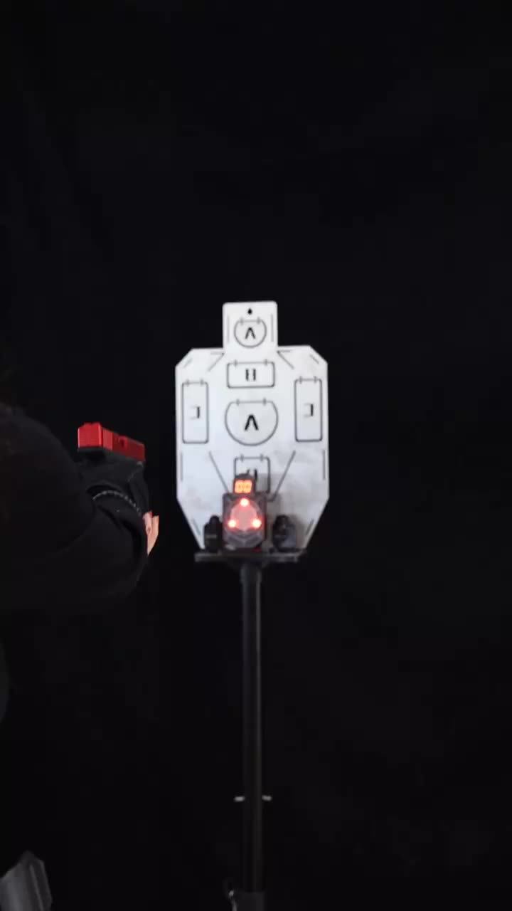 Round Laser Light Shooting Gun Sound Target For Reactive Laser Shooting