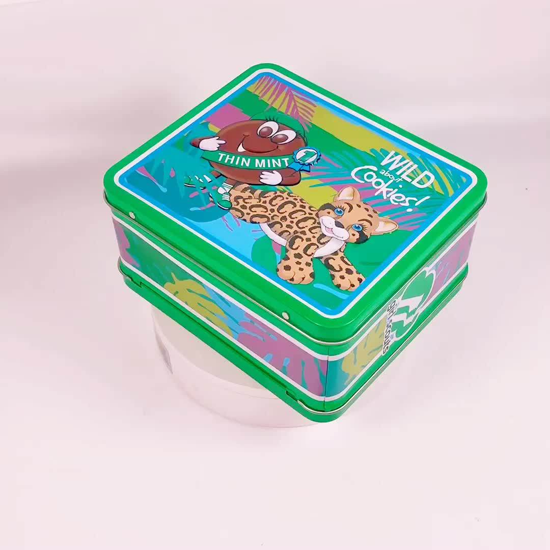 Embossing Carton Big Tin Lunch Box With Hinge Biscuits Container Buy Tin Lunch Box,Tin Box For