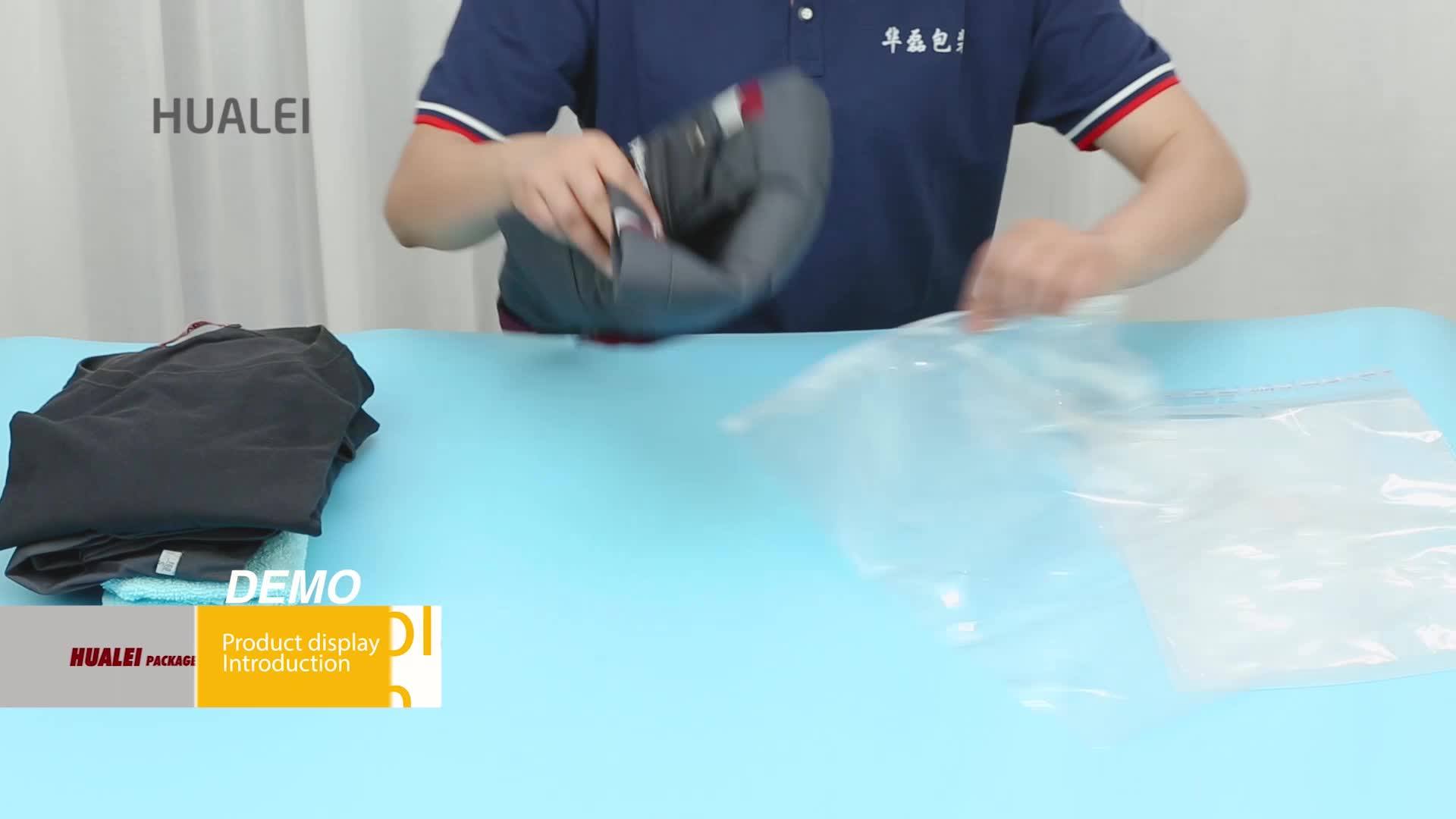 Eco Friendly Resealable Custom Self Zip Lock Apparel Packaging Plastic