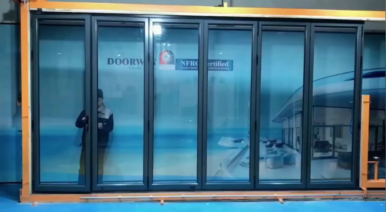 Doorwin German Standard Aluminium Bifold Accordion Door Asian Style