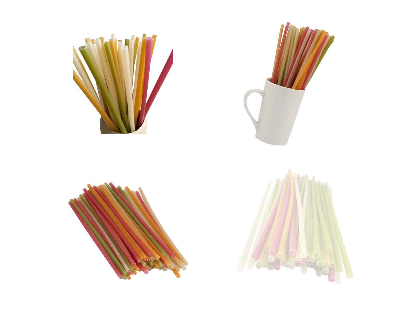 Natural Rice Drinking Straws Biodegradable Straws Ecofriendly