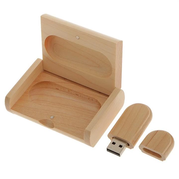 Wood Usb Flash Drive With Wooden Box U Disk With Laser Engraved Buy