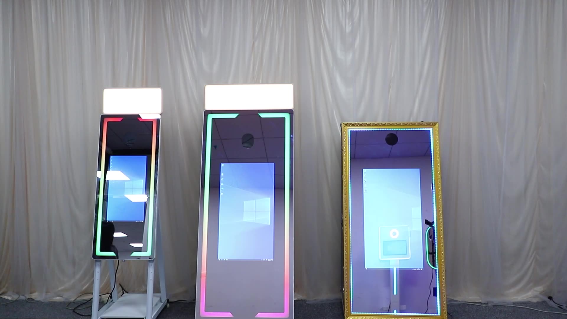 Portable Folding Foto Booth Mirror With Printer And Camera Selfie Magic