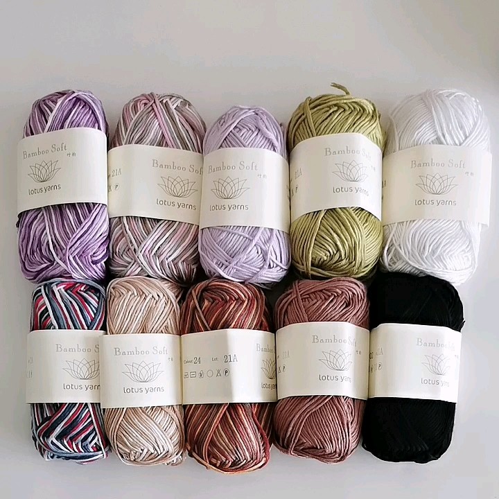 Lotus Yarns Fashion Wholesale Popular 100m 50g 100 Bamboo Cotton Plant