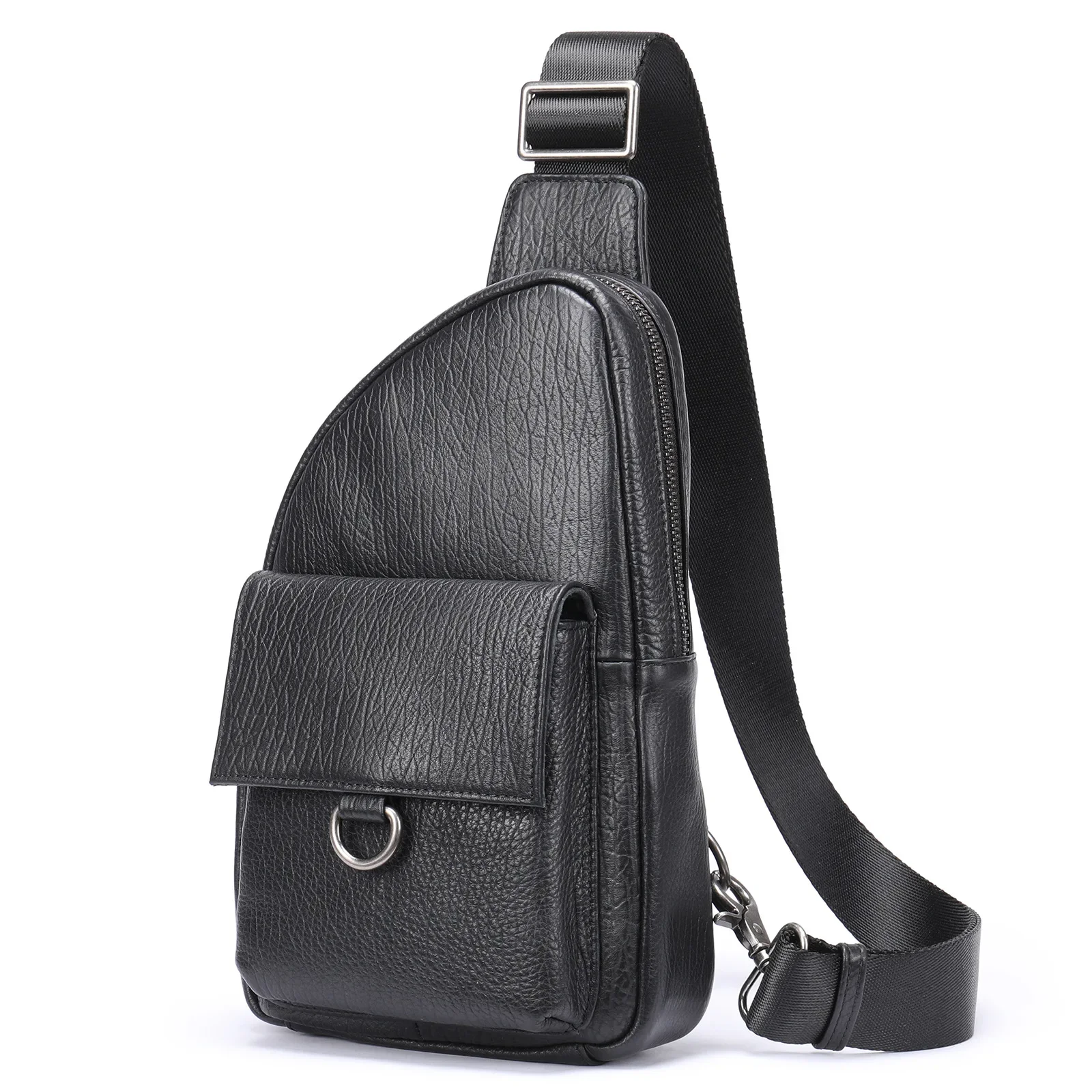 Genuine Leather Men's Chest bag Men's Crossbody Chest bag High-end Top Layer Cowhide Crossbody bag Chest bag Men's sling bag