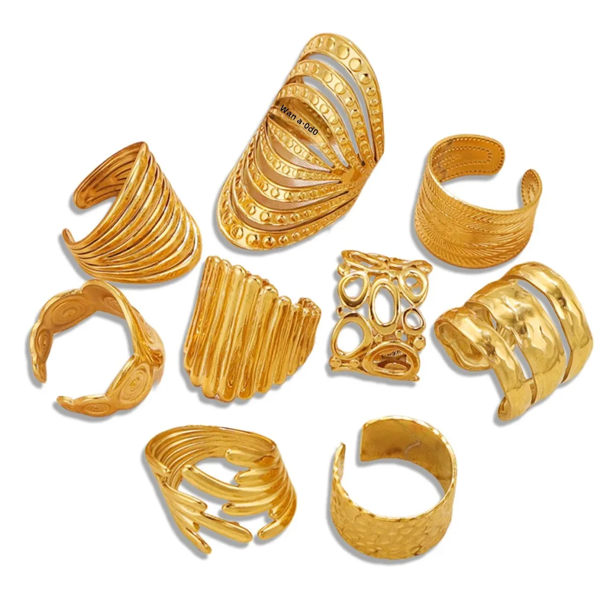 Retro brand ring hip-hop style