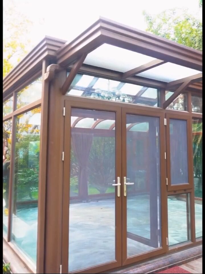 Shanghai Hangzhou Ningbo seal balcony Greenhouse custom terrace Broken bridge Aluminum alloy villa Glass room curtain wall doors and windows