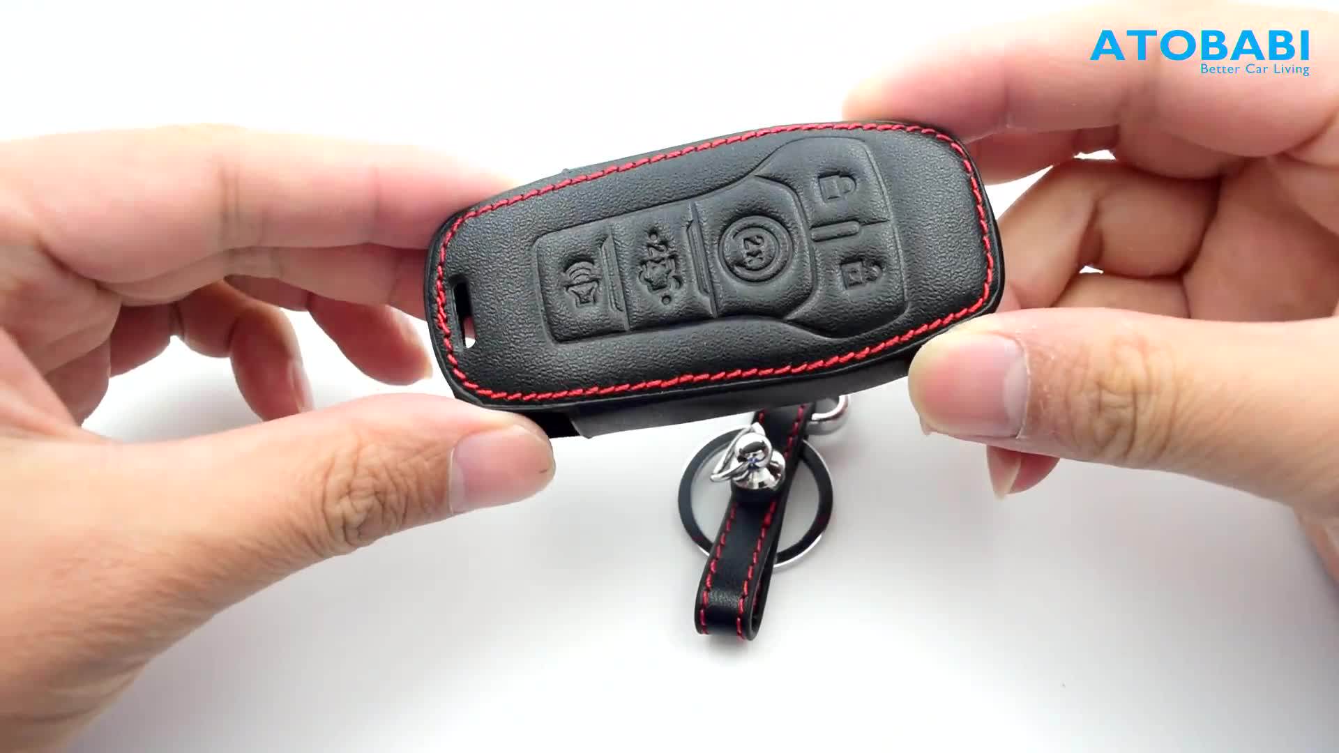 Custodia Chiave Auto In TPU Per Ford - Verde Con Bordura Oro, Compatibile Con Mustang Explorer F-150 (2017-2021)