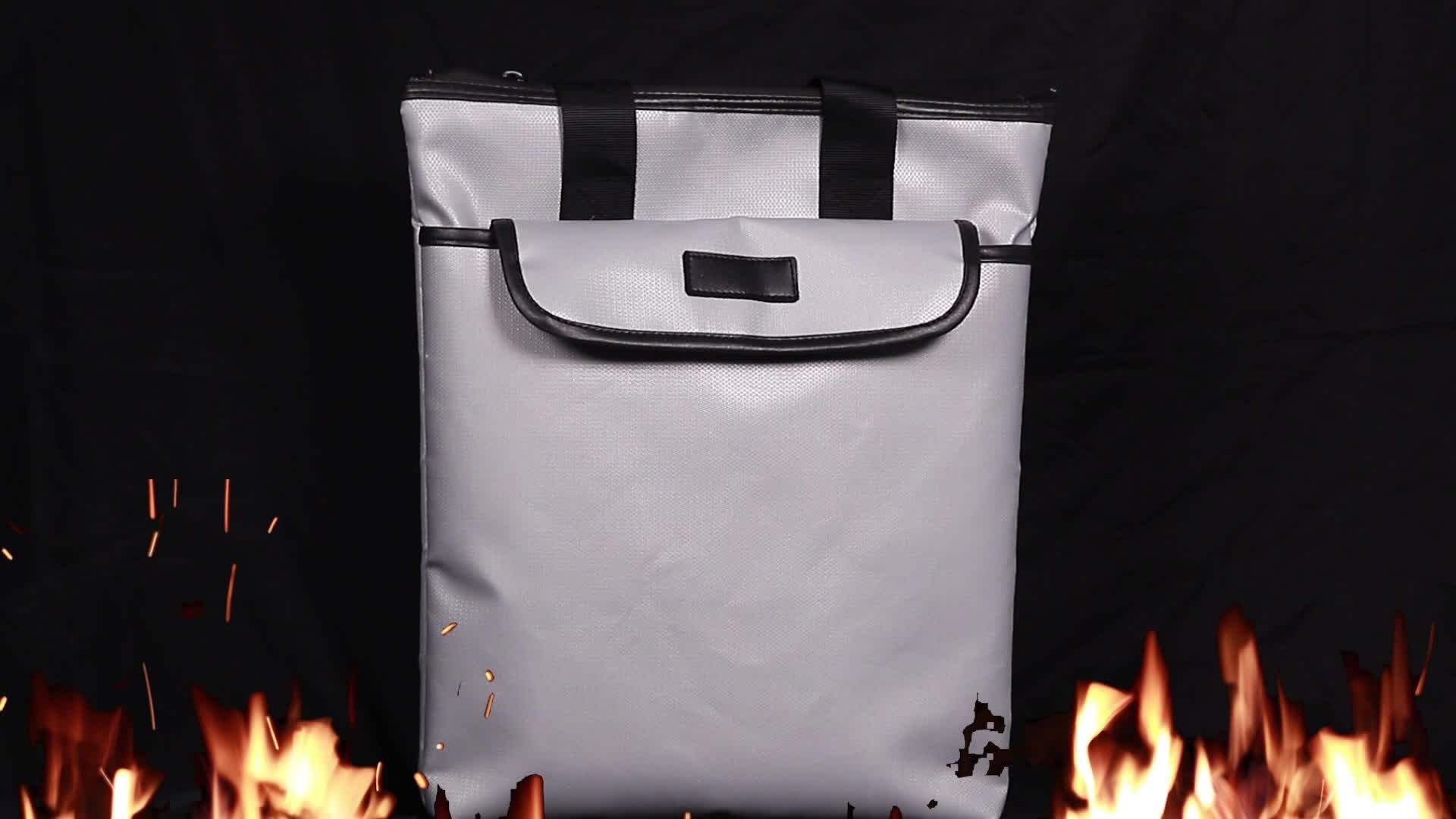 Dual Layer Fireproof Document Bag,15" X 11.4"x 2.3" Large Water