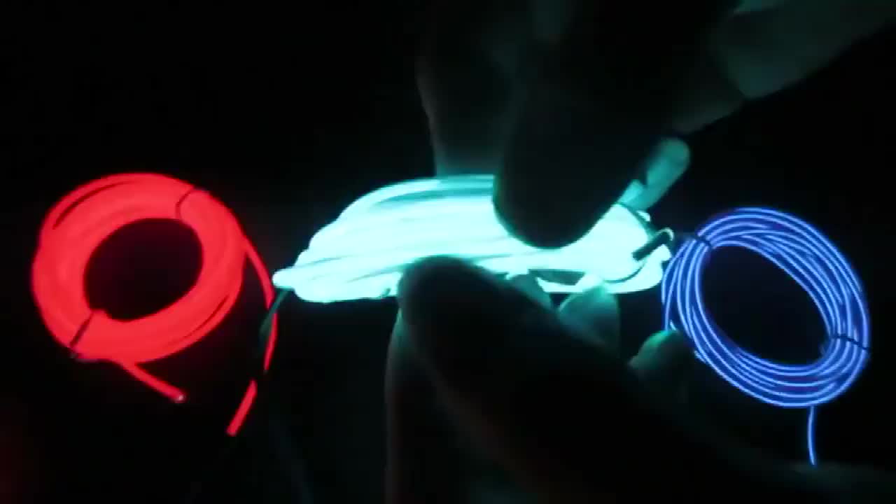 Details about   1-5m Neon LED Night Light Glow EL Wire String Light Strip Rope Tube Outdoor Xmas 