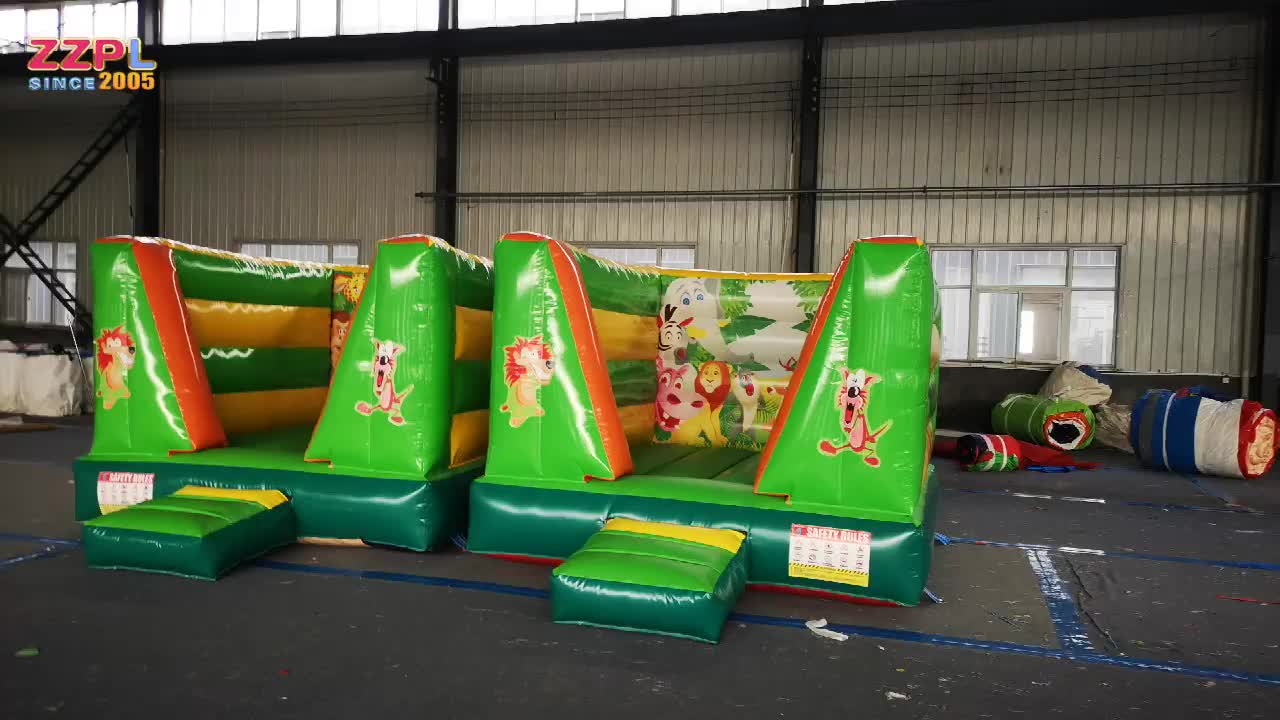 Zzpl Inflatable Ufo Castle Bounce House With Slide N Basketball Hoop