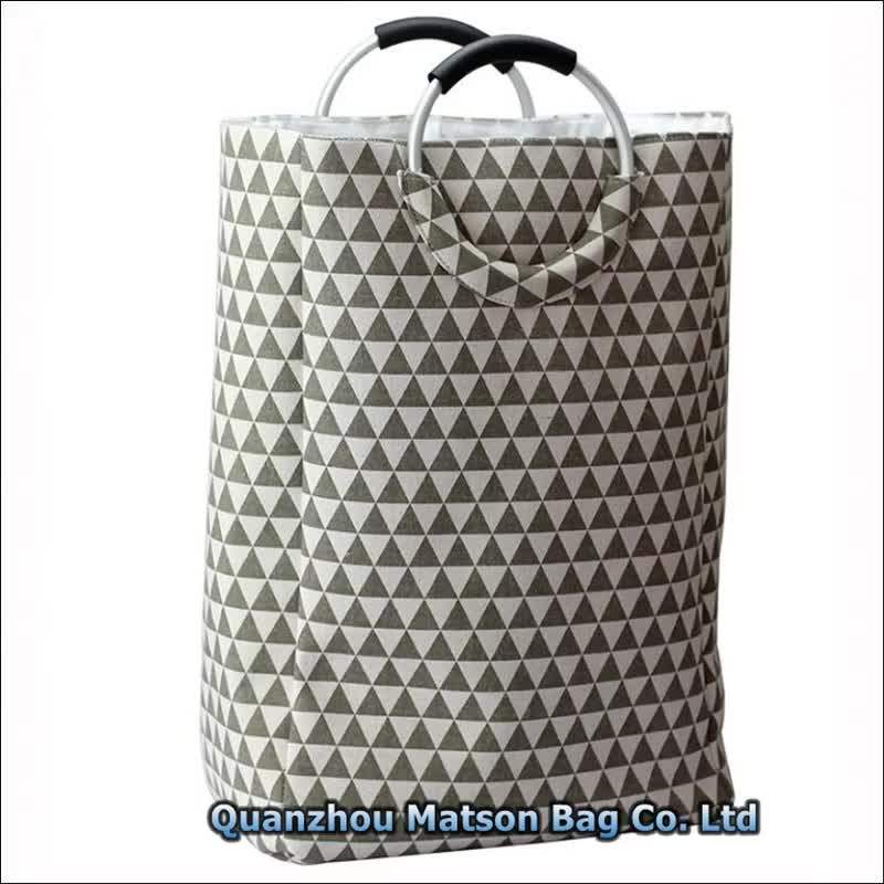 Large Cotton Laundry Basket Collapsible Fabric Laundry Hamper,Foldable