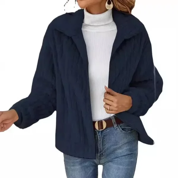 2024 Cross-border New Fall/Winter Plush Cardigan Lapel Short Jacket