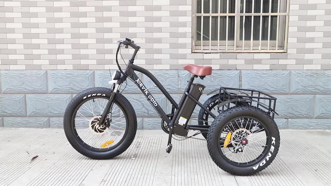 48v 500w Powerful Fat Tyre E Trike Offroad 3wheel Electric Tricycles
