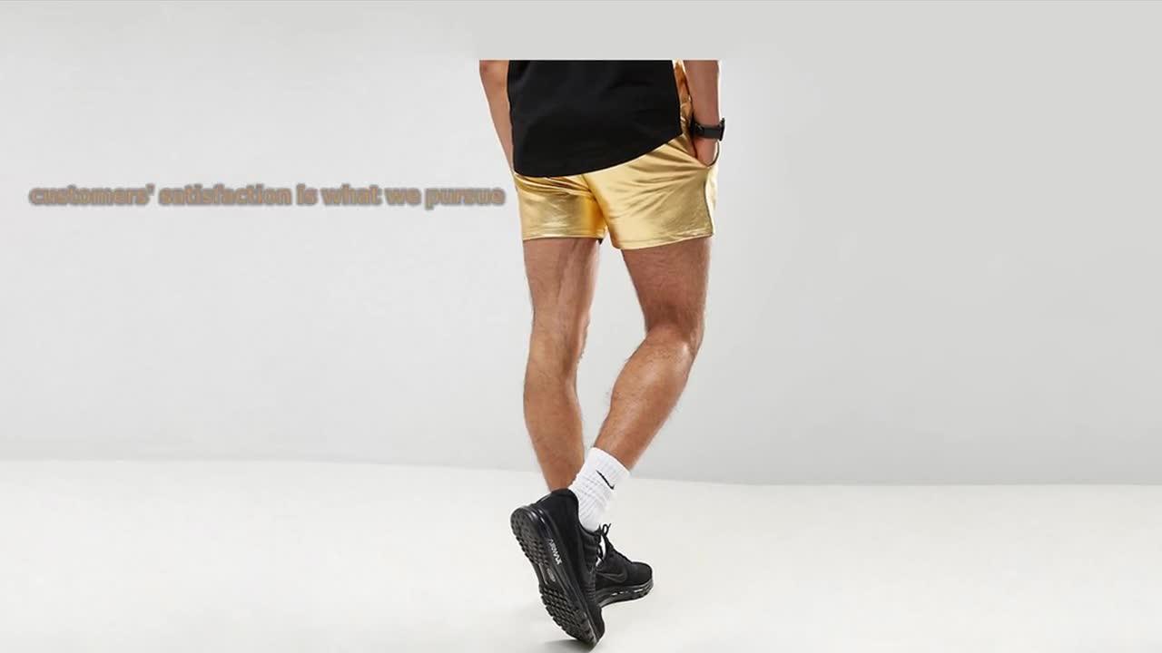 Selling sites Metallic Gold Short Shorts Mens Running Shorts