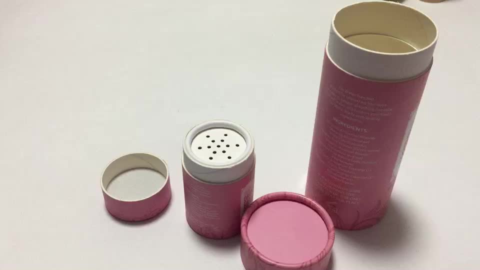 100 Biodegradable Cardboard Powder Shaker Rigid Paper Tube Container Paperboard Sifter With