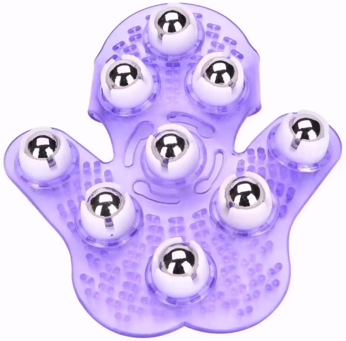 Wholesale High Quality 9 Steel Ball Rolling Massager Glove,Held Hand