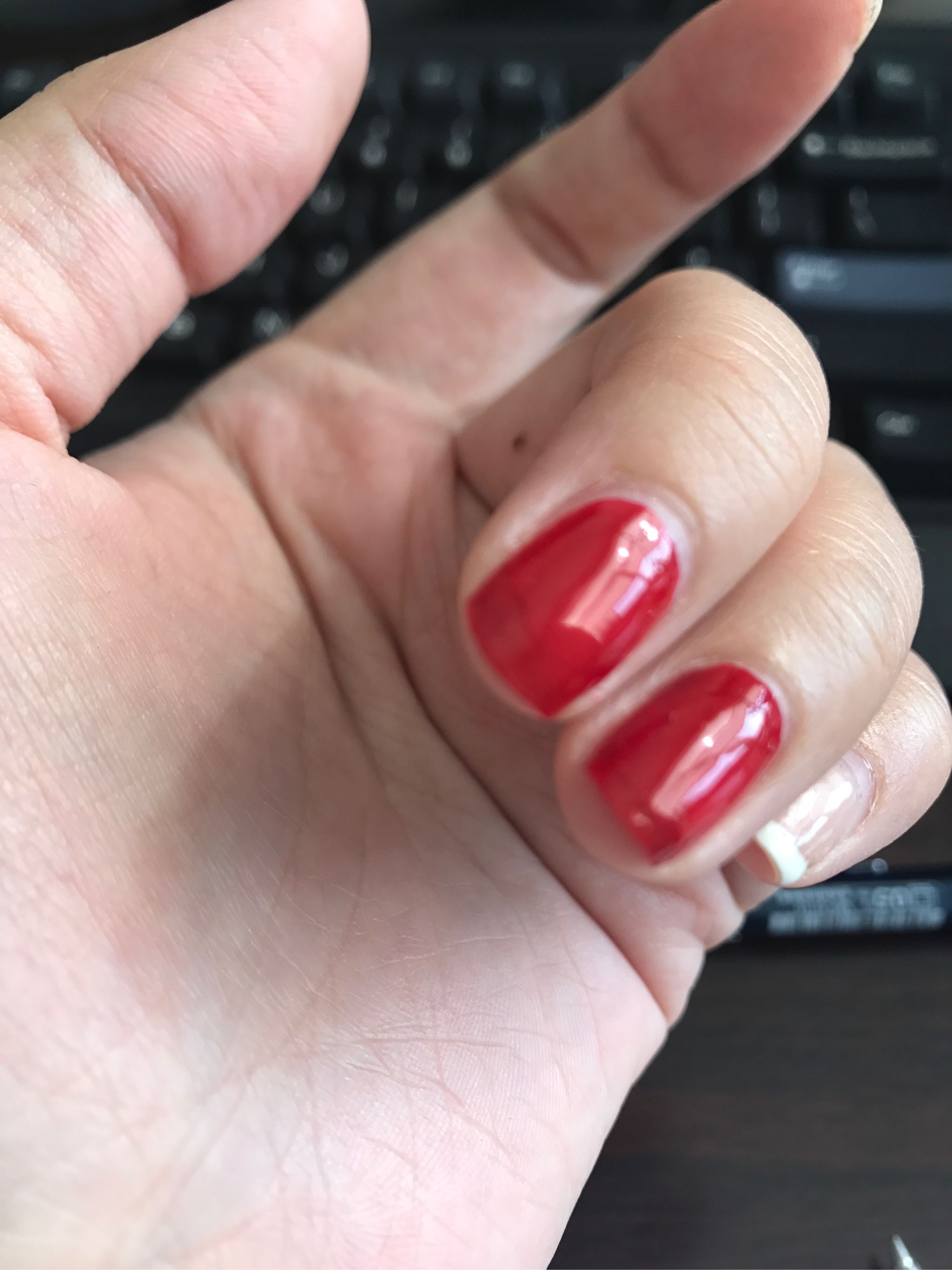 小奥汀豆沙红色指甲油怎么样？效果如何多少钱啊，使用一周后效果,第7张