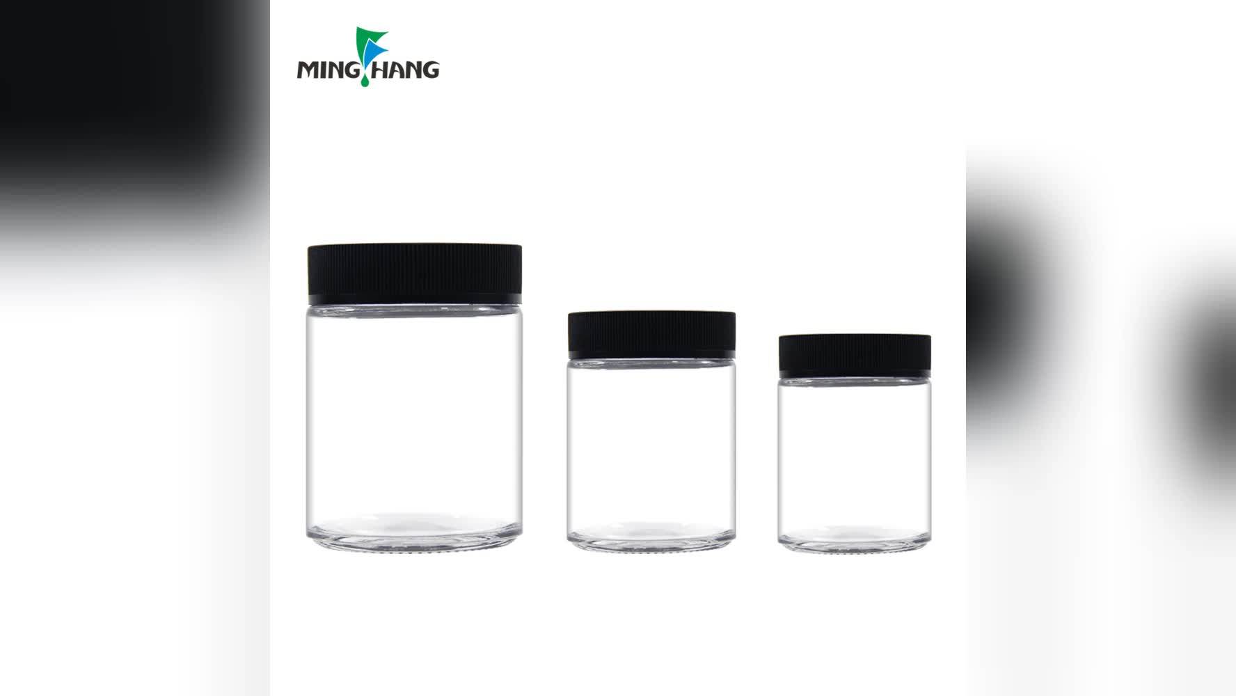 50ml 150ml 450ml Clear Glass Canister Wide Mouth Straightsided Storage
