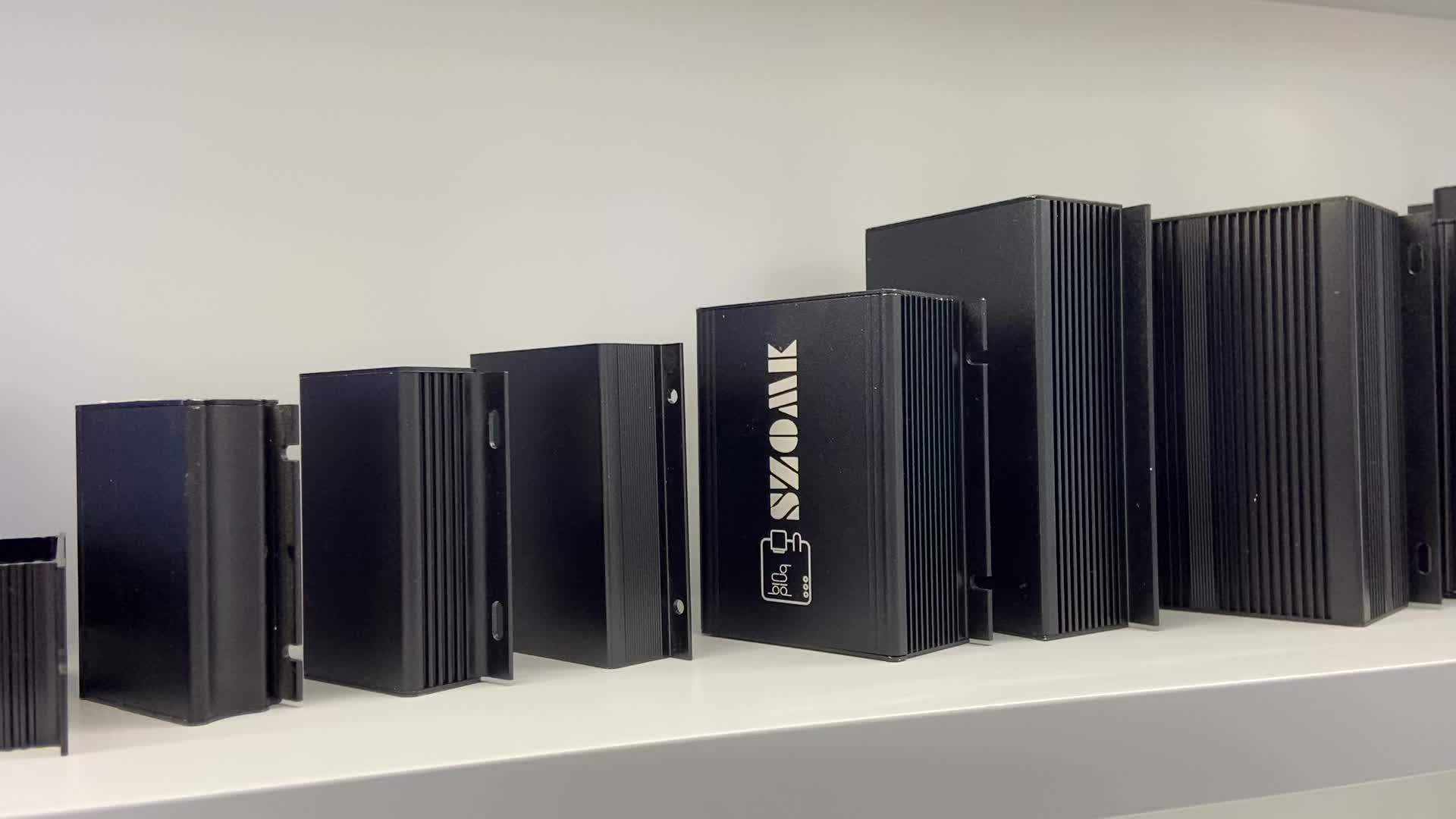 Scatola In Alluminio Per Circuiti Stampati - Samfoxy Contenitore Nero Per Progetti Elettronici Fai-da-Te