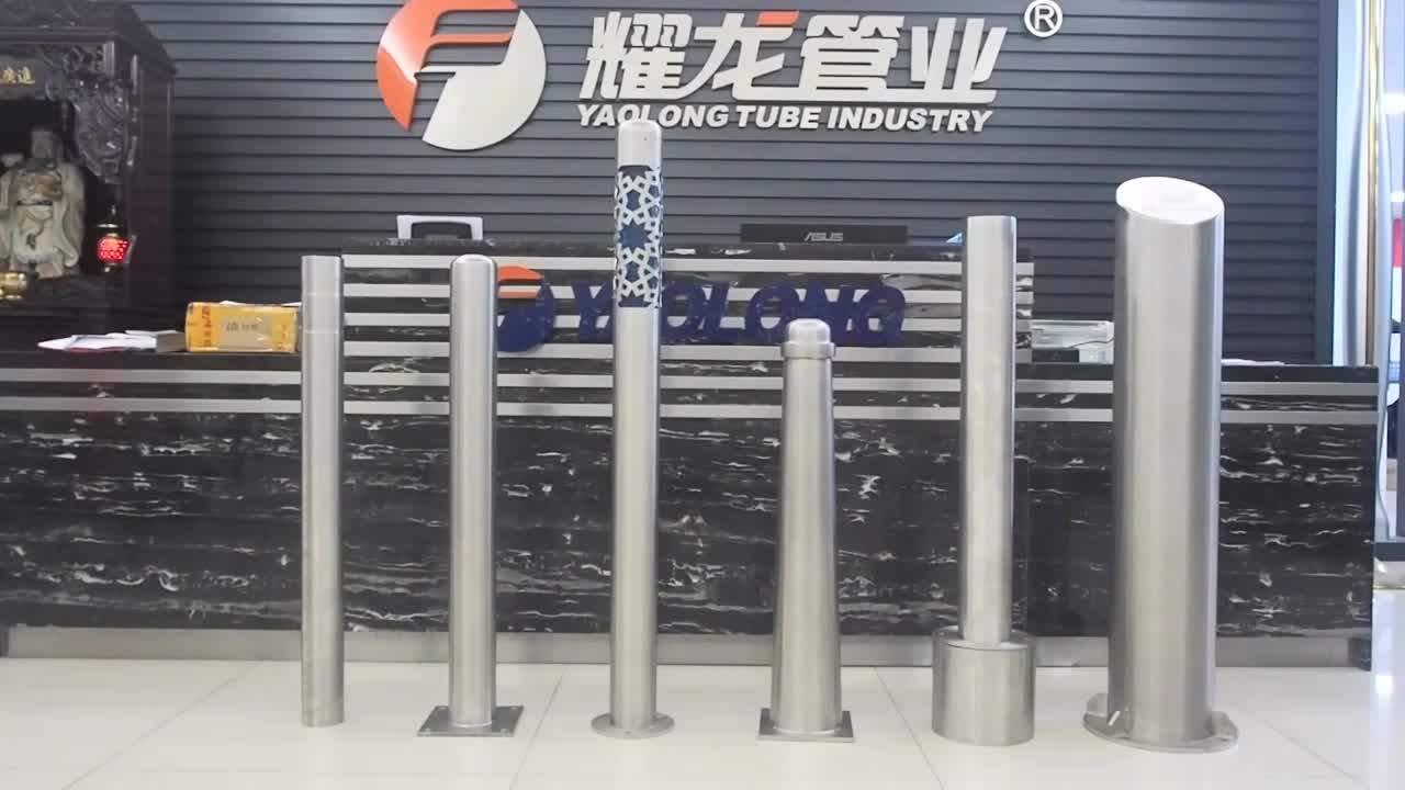 304 316 Stainless Steel Breakaway Bollards Vehicle Parking Barrier